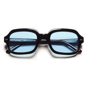 Lexxola Black Frame Sunglasses with Cool Blue Lenses